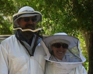 BZ Honey - Matt and Kelly, after installing their first two hives of bees.